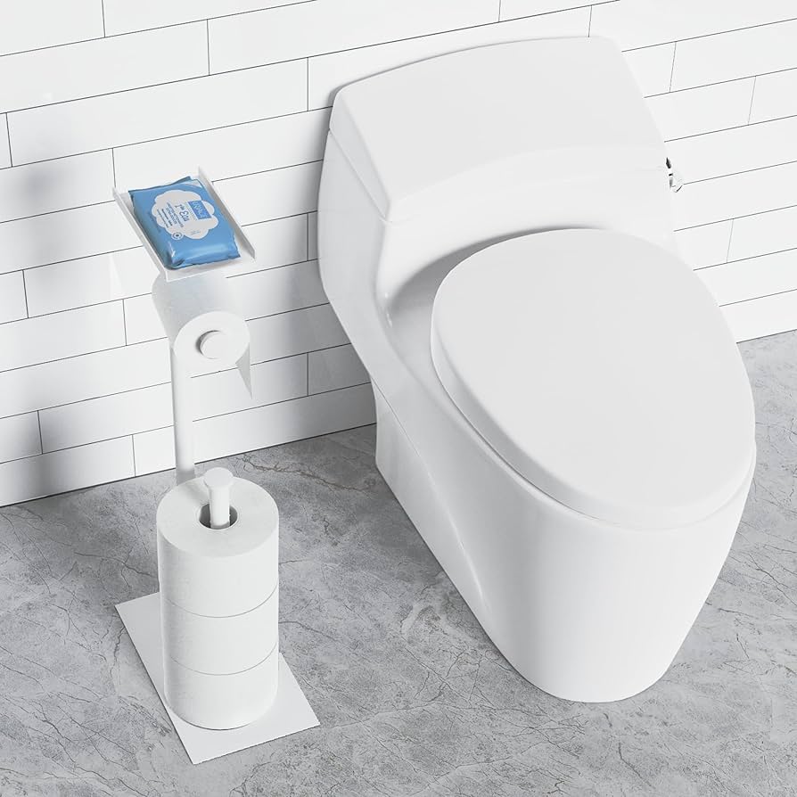 トイレットペーパーホルダーバスルーム用クリアティッシュロールディスペンサー Amazon.co.jp: CISILY ホワイト トイレットペーパーホルダー